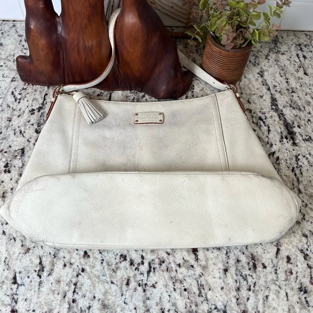 Distressed Kate Spade Leather Hobo - Picture 8 of 16
